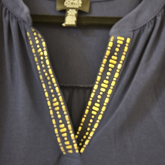 Jones New York Embellished Short Sleeve Top Women's Plus Size 3XL - Picture 3 of 4
